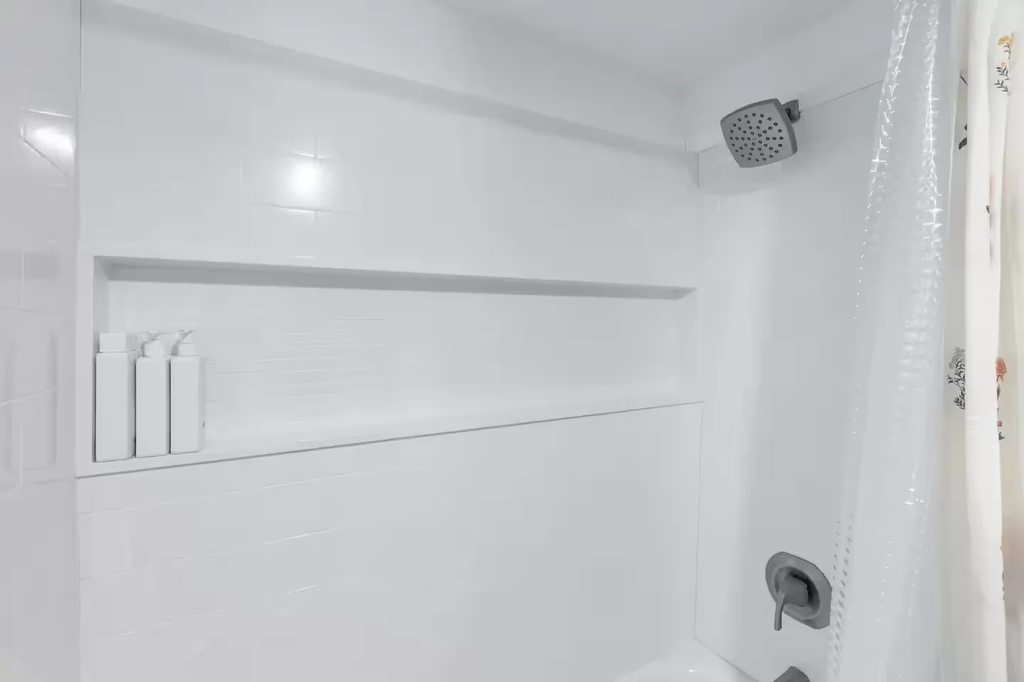 Full-size bathroom shower and tub fixtures